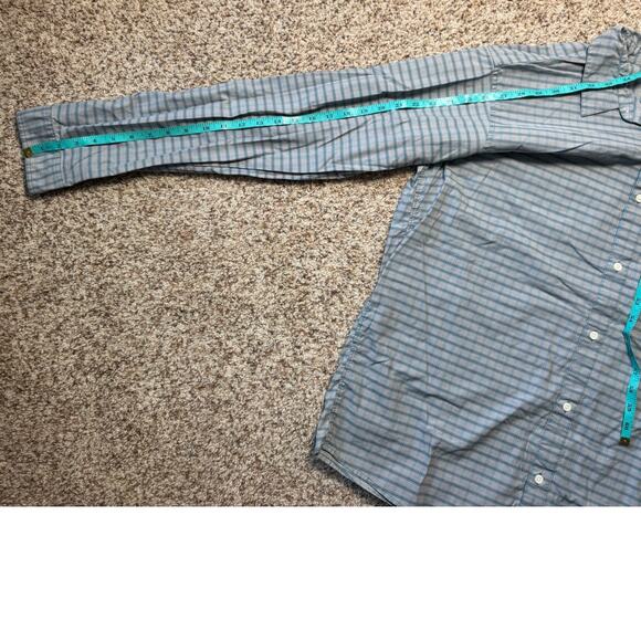 PATAGONIA Long Sleeve shirt, XL, Lightweight Flannel Gray & Blue - Picture 6 of 9